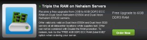 Triple the RAM on Nehalem Dedicated Servers