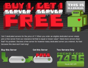 Buy One Dedicated Server, Get One Server Free